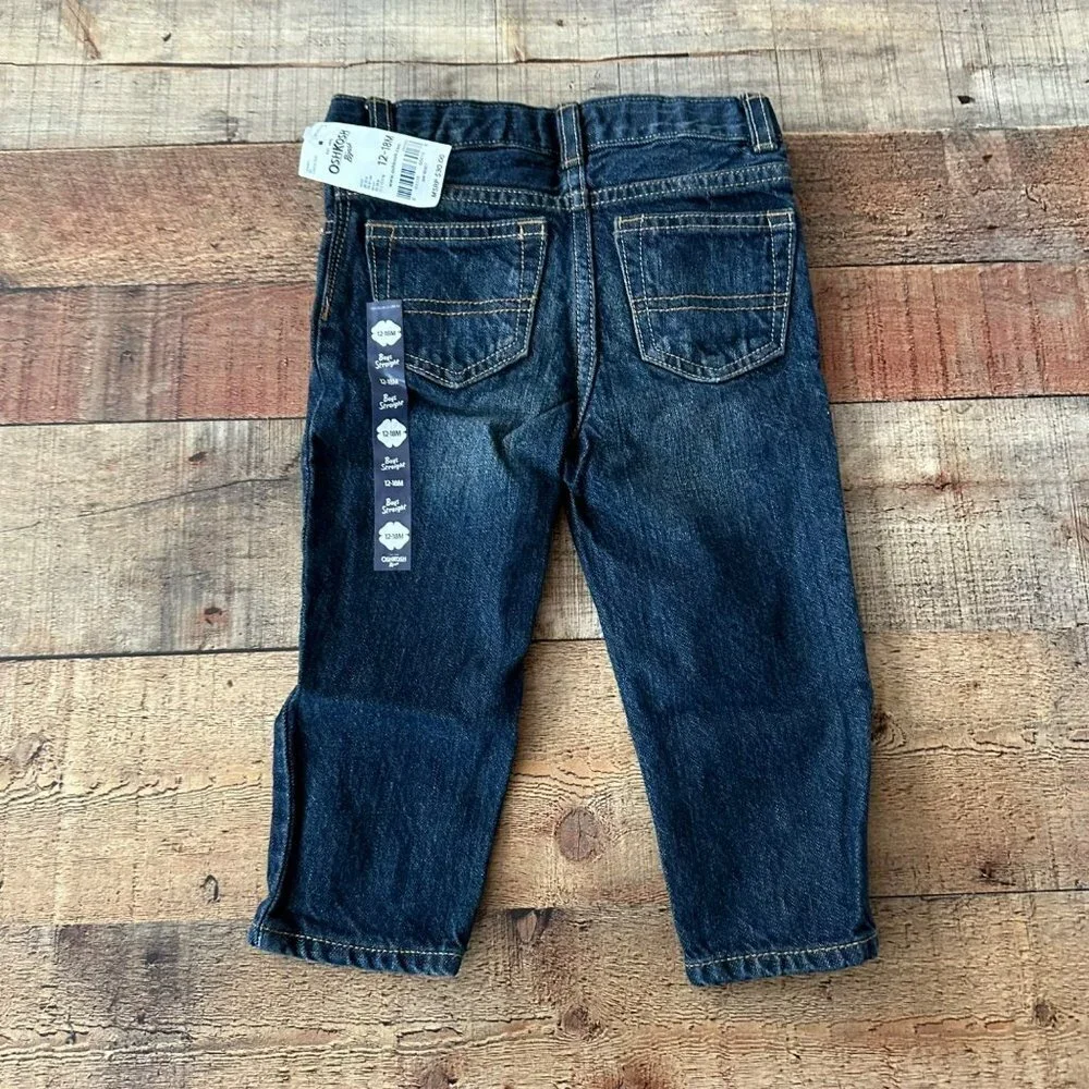 OshKosh B'gosh baby boys straight leg denim jeans -12/18M